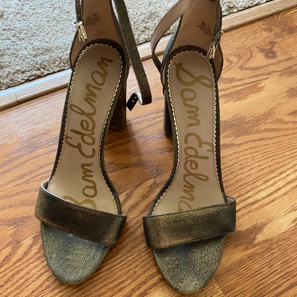 Sam Edelman gold high heeled sandals